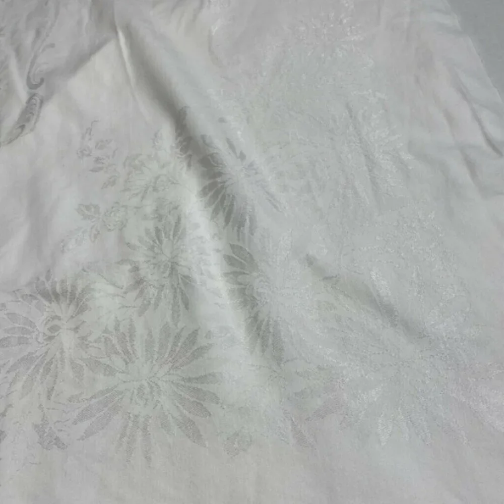 Vintage Beautiful Custom White Tablecloth